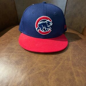 MLB Cubs Navy and Red Cap with Bear Logo